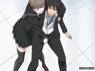 Z zawiązanymi oczami i zakneblowany hentai dziewczynki