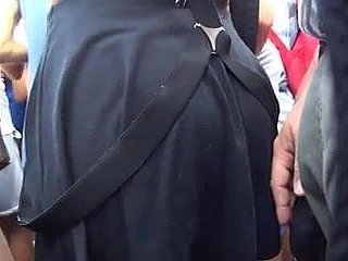 Mooie kont in de bus