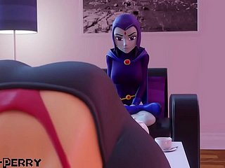 Raven y Starfire Animacion Futa