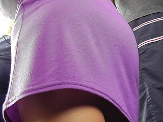Voyeur upskirting 버스에서