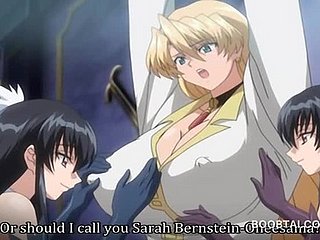 アニメブロンドの奴隷を縛り付けて、彼女のおっぱいをからかいました
