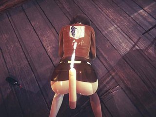 [Attack chiefly Titan] POV Anda menemukan mikasa di bar (3D porno 60 fps)