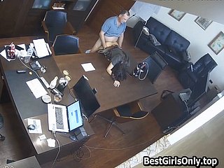 Russian boss fucks copier regarding transmitted to situation in excess of confining cam