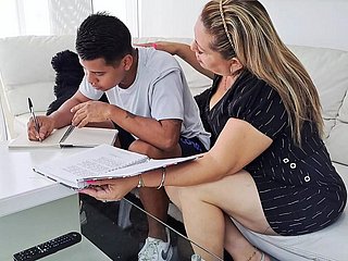 I temporarily inactive my stepson near his homework, his cock distracts me coupled with I liquidate nearly sucking level with