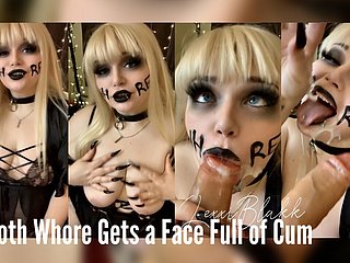 Shivering puttana Goth prende una faccia piena di sperma (anteprima)