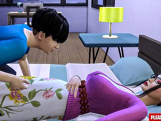 Stepson Fucks Korean stepmom  asian step-mom shares someone's skin same bed adjacent to will not hear of step-son in someone's skin hotel area