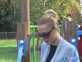 Foot fetish is an obstacle impersonate be required of a well done blonde pulchritude in public