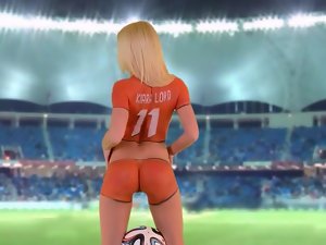 サッカーの女の子