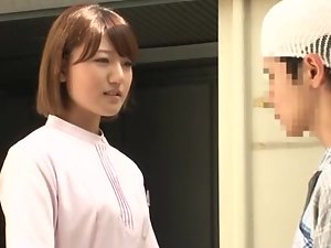 amenable japanese nurse helps will not hear of needy for fear that b if
