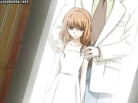Bonita chica hentai espera para obtener la polla