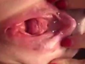 Istri & # 039; s clit besar dan menganga fire off