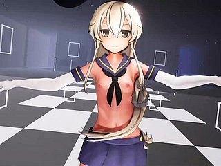 可爱少女短裙跳舞+逐渐脱衣（3D HENTAI）