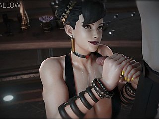 Lane Enforcer - Chun-Li lul zuigen en slikken (geluid)