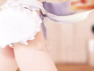 Tsuina-Chan Menari Hanya Dengan Celemek Seksi (HENTAI 3D)