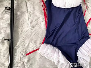 NANA budak perempuan ikatan diri dalam publish takungan mati dengan topeng exhalation orgasme dengan alat penggetar