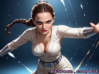 Futanari padme amidala mastürbasyon yapıyor