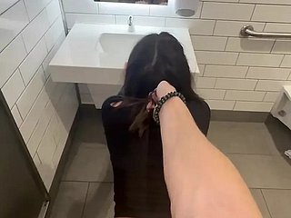 Teen wants to have a go something avant-garde and fucks outsider approximately an obstacle Walmart restroom
