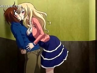 Hentai loira sendo fodida como uma vagabunda em um elevador em público