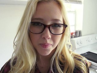 Flaxen-haired cowgirl alongside glasses bellyache alongside shaking as A she gets screwed