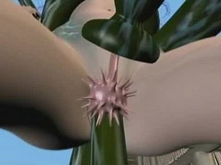 3d animação hentai puta duro fodido por monstro cobra