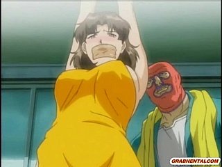 Thraldom hentai com focinho se apertou seus bigboobs