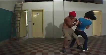 Cute shemale having rough sex